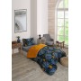 ETE HOMETEX TEK KİŞİLİK LÜX WELSOFT YORGAN SETİ MONESTERA HARDAL 155X215CM 8696474231960